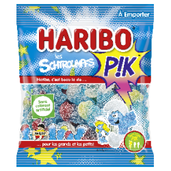 30 Sachets Bonbons Haribo Schtroumpfs Pik 120G | Milleproduits.com : bonbons, chocolats, snacks en ligne à prix grossiste