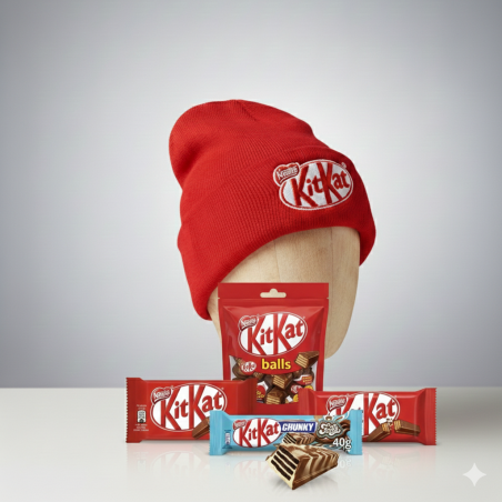 Pack 4 Kit Kat + 1 Bonnet | Milleproduits.com : bonbons, chocolats, snacks en ligne à prix grossiste