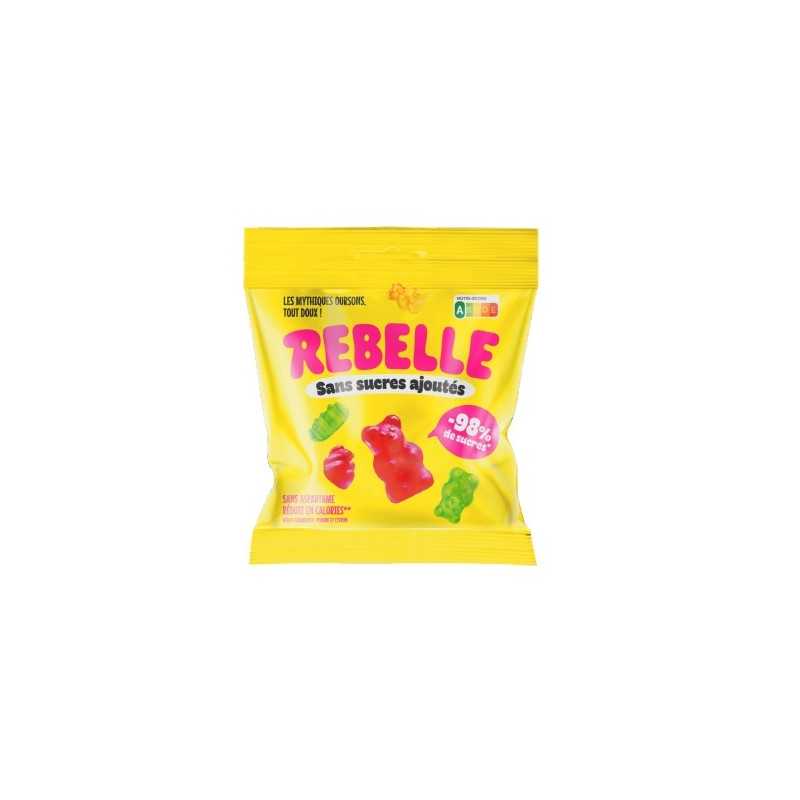 12 Sachets Rebelle Oursons 50g | Milleproduits.com : bonbons, chocolats, snacks en ligne à prix grossiste