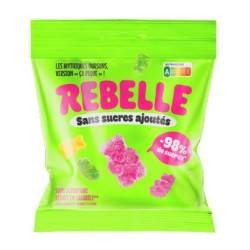 12 Sachets Rebelle Oursons Acides 50g | Milleproduits.com : bonbons, chocolats, snacks en ligne à prix grossiste