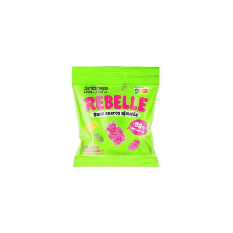 12 Sachets Rebelle Oursons Acides 50g | Milleproduits.com : bonbons, chocolats, snacks en ligne à prix grossiste