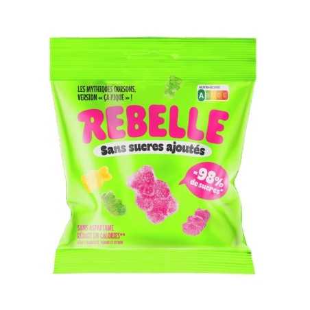 12 Sachets Rebelle Oursons Acides 50g | Milleproduits.com : bonbons, chocolats, snacks en ligne à prix grossiste
