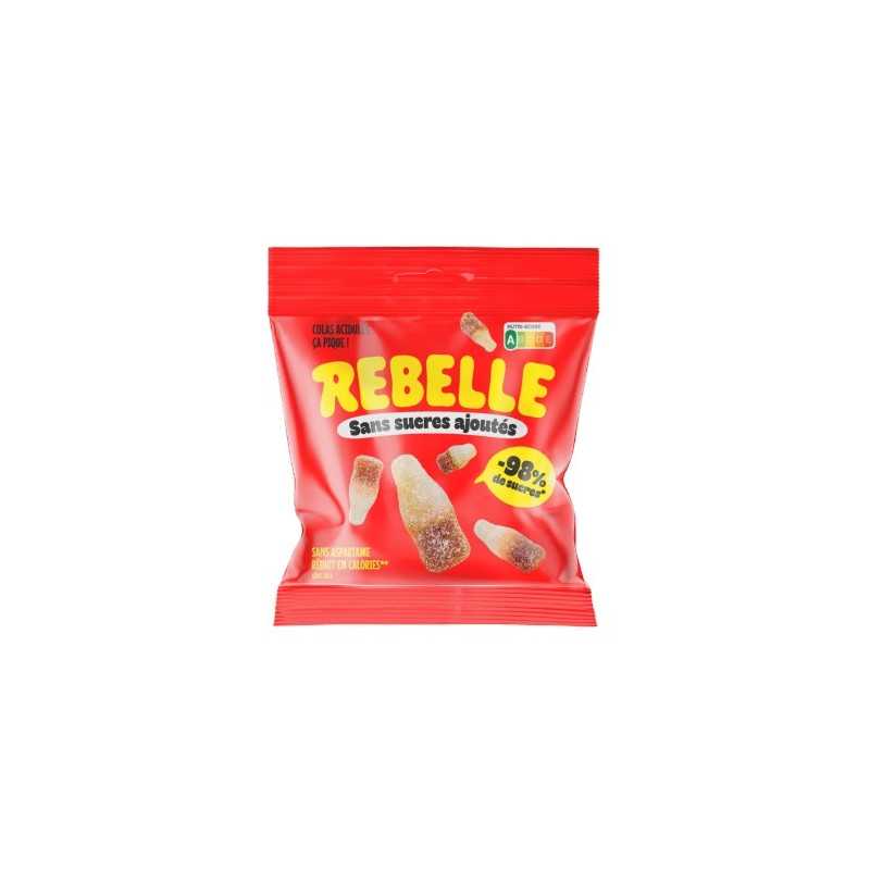 12 Sachets Rebelle Bouteille Cola 50g | Milleproduits.com : bonbons, chocolats, snacks en ligne à prix grossiste