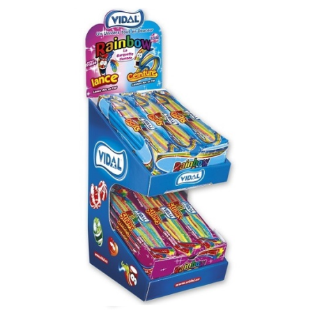 Présentoir Vidal 72 Ceintures Acides 60G | Milleproduits.com : bonbons, chocolats, snacks en ligne à prix grossiste