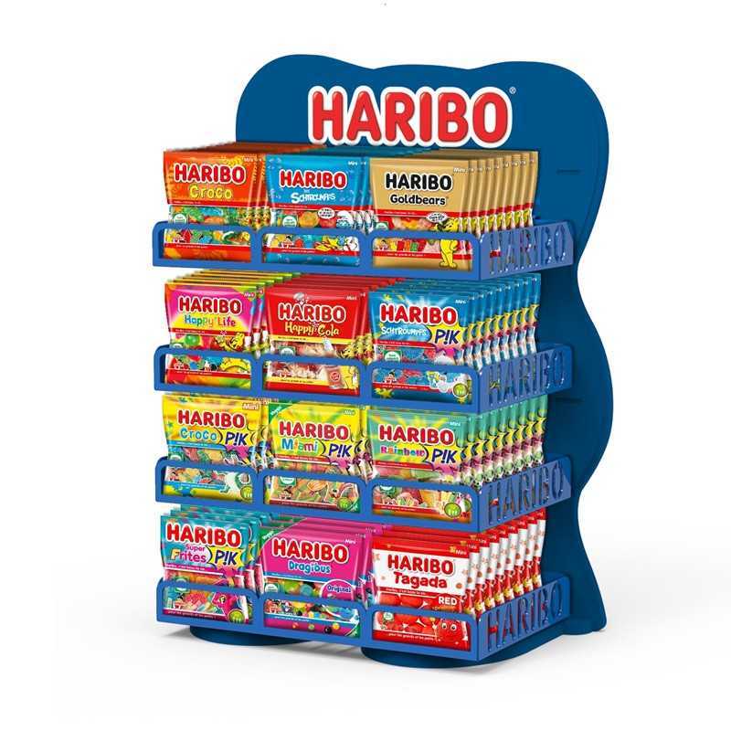 Présentoir Haribo 12 Paniers Bois pour Sachets 40G | Milleproduits.com : bonbons, chocolats, snacks en ligne à prix grossiste