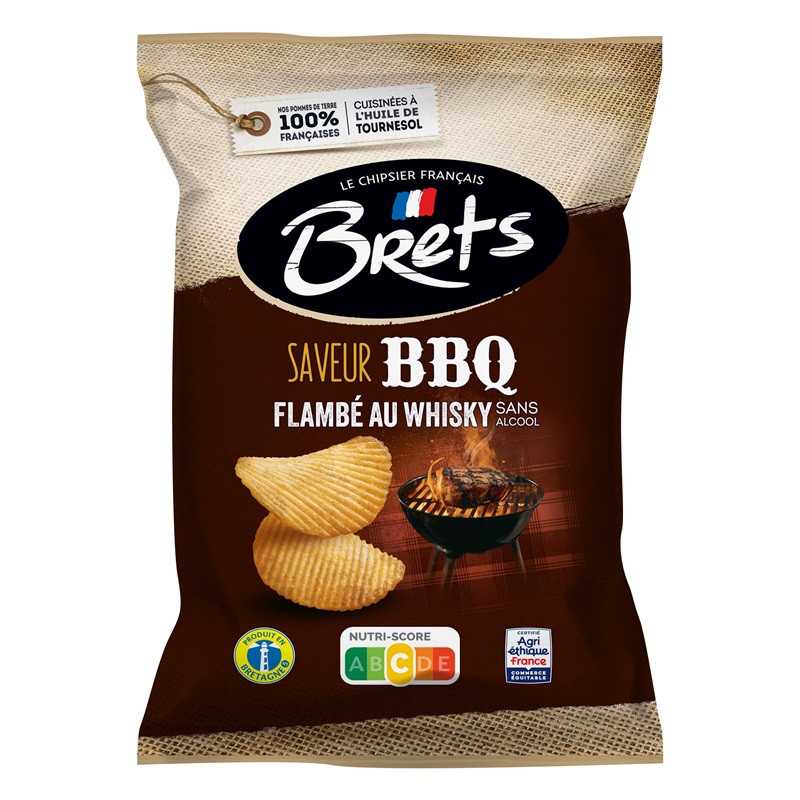 10 Chips Bret's BBQ Flambé au Whisky 125g | Milleproduits.com : bonbons, chocolats, snacks en ligne à prix grossiste