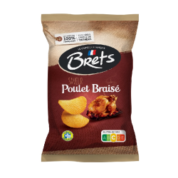 18 Chips Bret's Poulet Braisé Pocket 40g | Milleproduits.com : bonbons, chocolats, snacks en ligne à prix grossiste