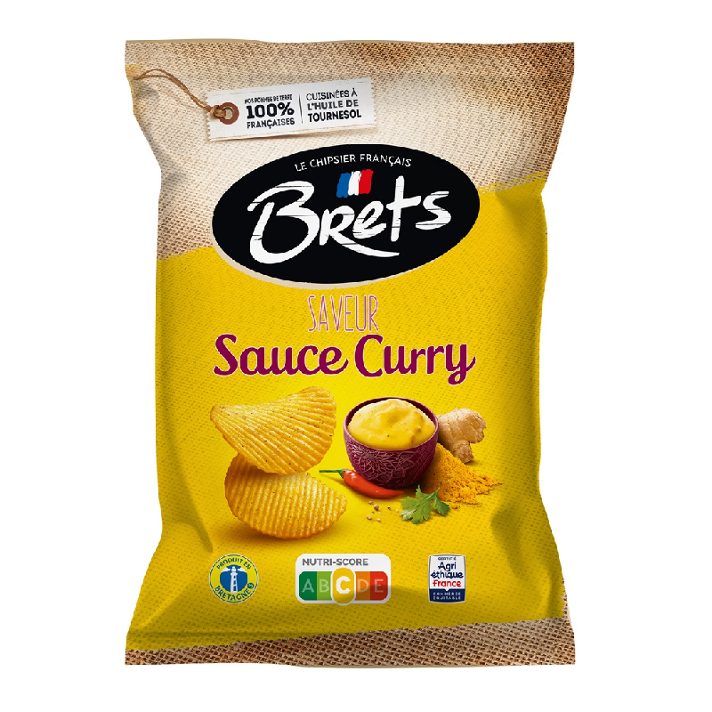 10 Chips Bret's Curry 125g
 | Milleproduits.com : bonbons, chocolats, snacks en ligne à prix grossiste