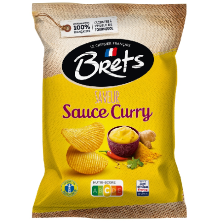 10 Chips Bret's Curry 125g
 | Milleproduits.com : bonbons, chocolats, snacks en ligne à prix grossiste