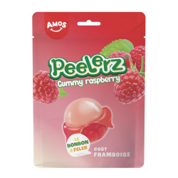 12 Bonbons Amos à peler Framboise 120g | Milleproduits.com : bonbons, chocolats, snacks en ligne à prix grossiste