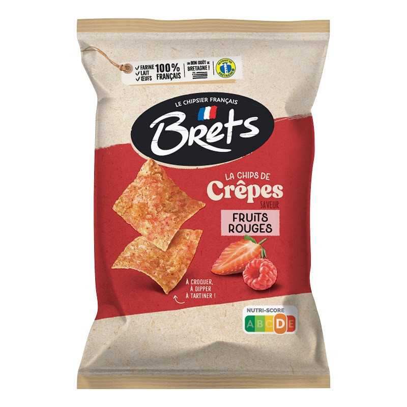 12 Chips de Crêpes Bret's Fruits Rouges 100G | Milleproduits.com : bonbons, snacks, chocolats en ligne à prix grossiste