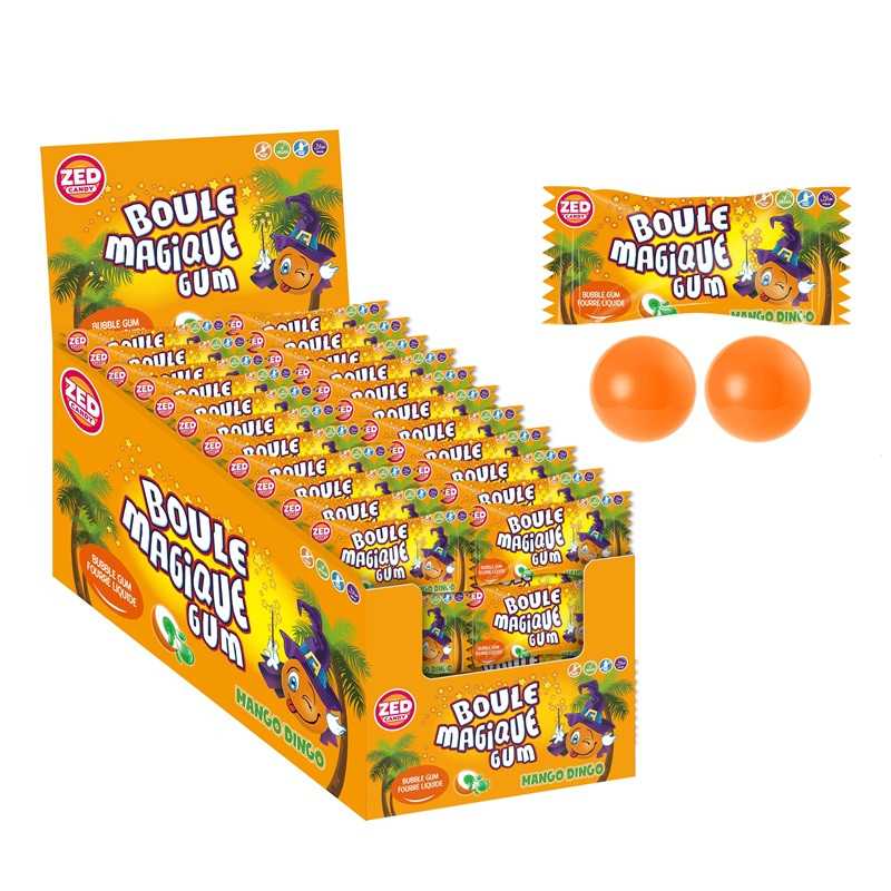 100 Sachets Boules Magiques Mangue | Milleprduits.com : bonbons, chocolats, snacks en ligne à prix grossiste