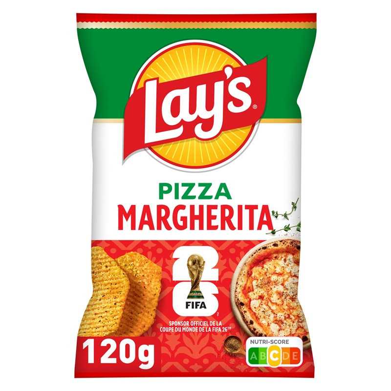 24 Chips Lay's FIFA Pizza Marguerita 120G | Milleproduits.com : bonbons, chocolats, snacks en ligne à prix grossiste