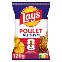24 Chips Lay's FIFA Poulet au Thym 120G | Milleproduits.com : bonbons, chocolats, snacks en ligne à prix grossiste