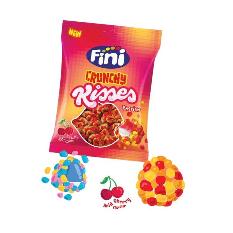 12 Sachets Fini Crunchy Passion 75G | Milleproduits.com : bonbons, chocolats, snacks en ligne à prix grossiste