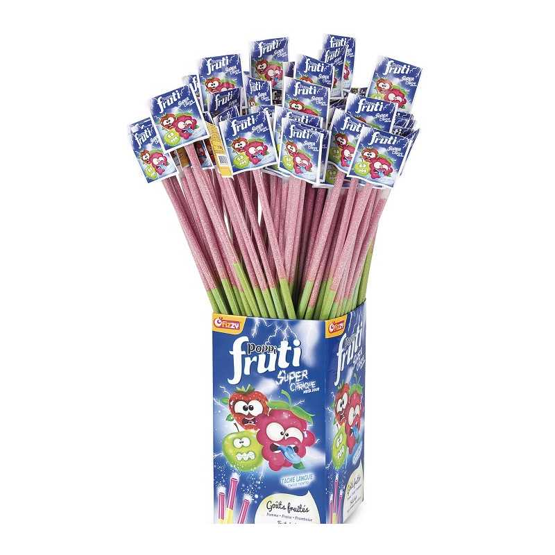 140 Poppi Fruity - Pailles géantes | Milleproduits.com : bonbons, chocolats, snacks en ligne à prix grossiste