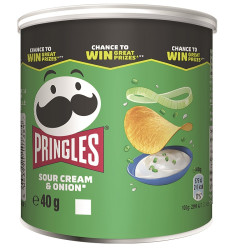 12 Pringles Sour Cream & Onion 40g | Milleproduits.com : vos bonbons et chocolats préférés à prix grossiste