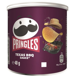 12 boîtes Pringles Texas BBQ Sauce 40g | Milleproduits.com : bonbons, chocolats, snacks en ligne à prix grossiste