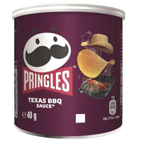 12 boîtes Pringles Texas BBQ Sauce 40g | Milleproduits.com : bonbons, chocolats, snacks en ligne à prix grossiste