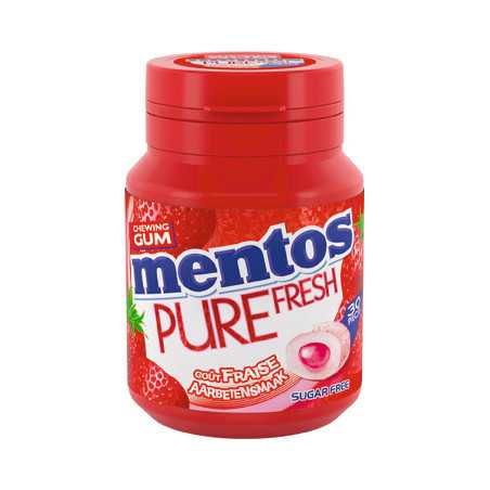 6 Boîtes Mentos Pure Fresh Fraise | Milleproduits.com : vos bonbons et chocolats préférés à prix grossiste !