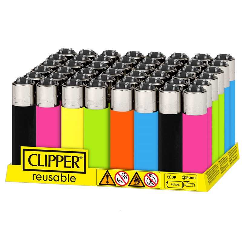 48 Clipper Micro Unis Fluo | Milleproduits.com : bonbons, chocolats, snacks en ligne à prix grossiste