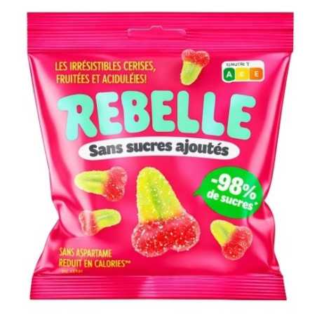 12 Sachets Rebelle Cerises Acides 50g | Milleproduits.com : bonbons, chocolats, snacks en ligne à prix grossiste