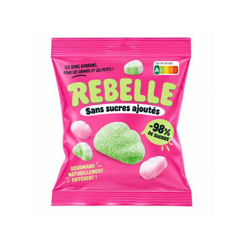 12 Sachets Rebelle Nuage Fluffy Sans Sucre 50g | Milleproduits.com : bonbons, chocolats, snacks en ligne à prix grossiste