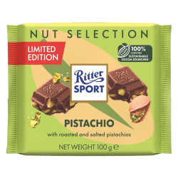 12 Tablettes de Chocolat Ritter Pistache 100g | Milleproduits.com : bonbons, chocolats, snacks en ligne à prix grossiste