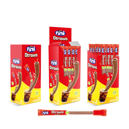 50 Shooter Pailles Cola | Milleproduits.com : bonbons, chocolats, snacks en ligne à prix grossiste
