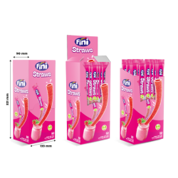 50 Shooter Pailles Fraise | Milleproduits.com : bonbons, chocolats, snacks en ligne à prix grossiste