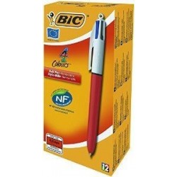 12 Stylos Bic 4 Couleurs | Milleproduits.com : bonbons, chocolats, snacks en ligne à prix grossiste