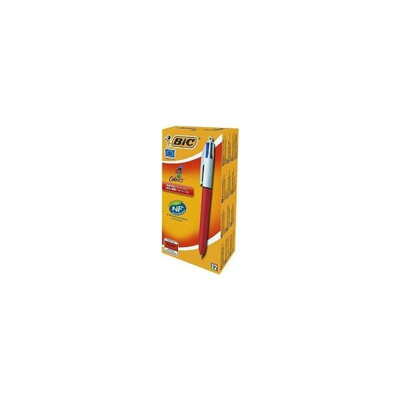 12 Stylos Bic 4 Couleurs | Milleproduits.com : bonbons, chocolats, snacks en ligne à prix grossiste