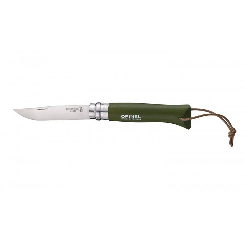 Couteau Opinel N°8 Baroudeur Kaki Inox