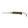 Couteau Opinel N°8 Baroudeur Kaki Inox