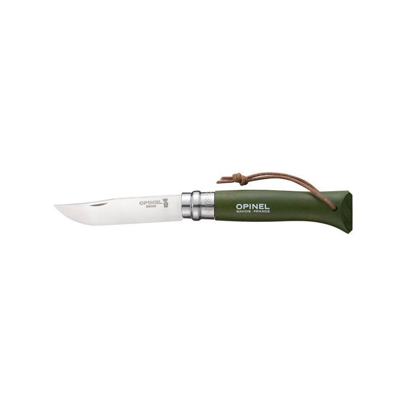 Couteau Opinel N°8 Baroudeur Kaki Inox