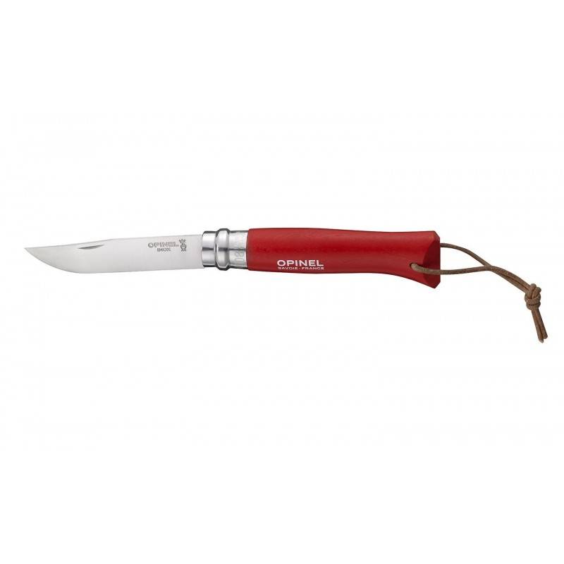 Couteau Opinel N°8 Baroudeur Rouge Inox Couteau Opinel N°8 Baroudeur Rouge Inox