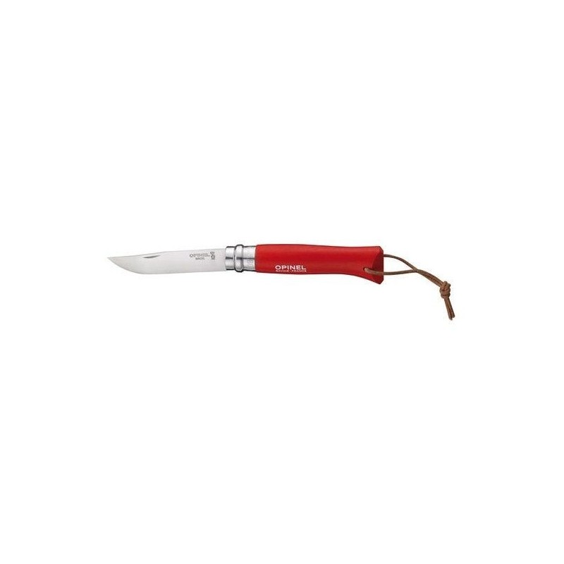 Couteau Opinel N°8 Baroudeur Rouge Inox