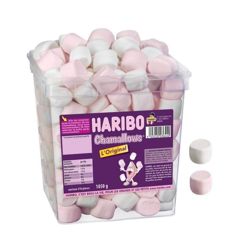 Tubo Haribo Chamallows x 210 pièces Tubo Haribo Chamallows x 210 pièces