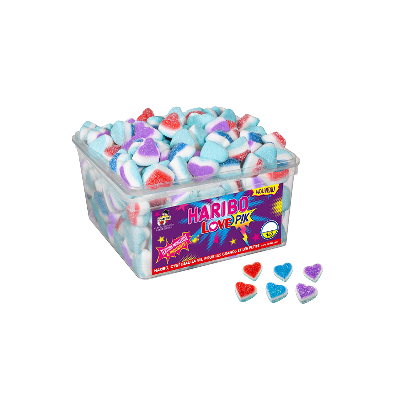 Tubo Haribo Love Pik x 150 pièces Tubo Haribo Love Pik x 150 pièces