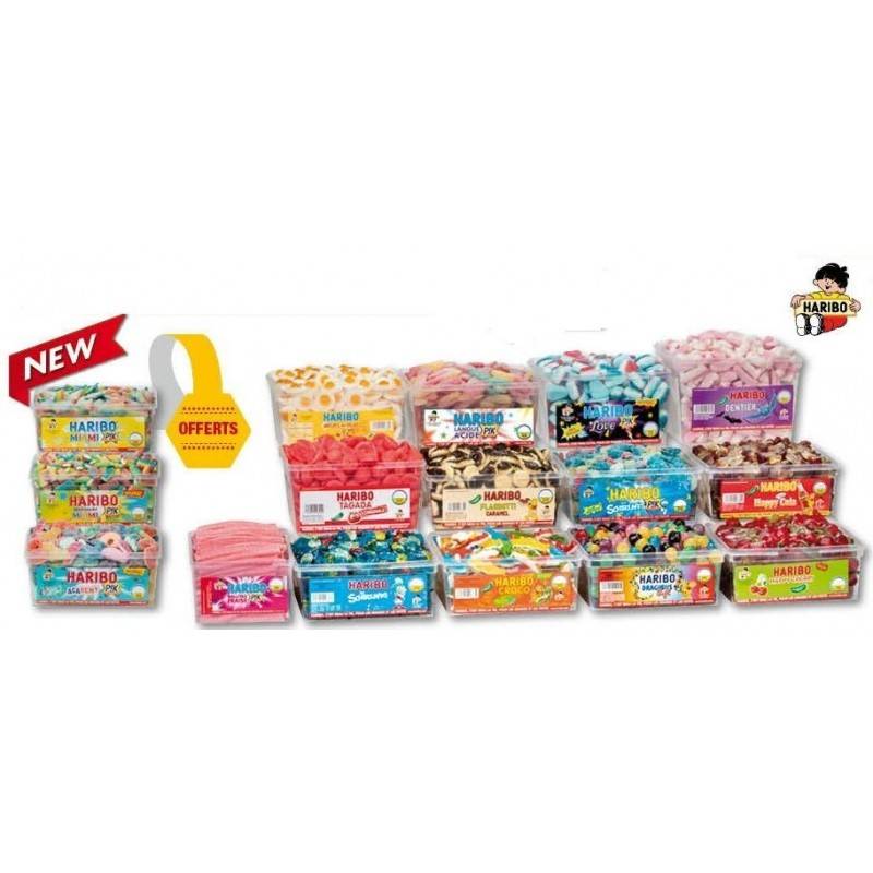 Lot de 16 Tubos Bonbons Haribo Lot de 16 Tubos Bonbons Haribo