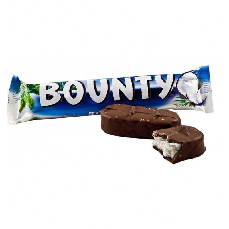 24 Bounty Lait 57g | Milleproduits.com : vos bonbons et chocolats préférés à prix grossiste !