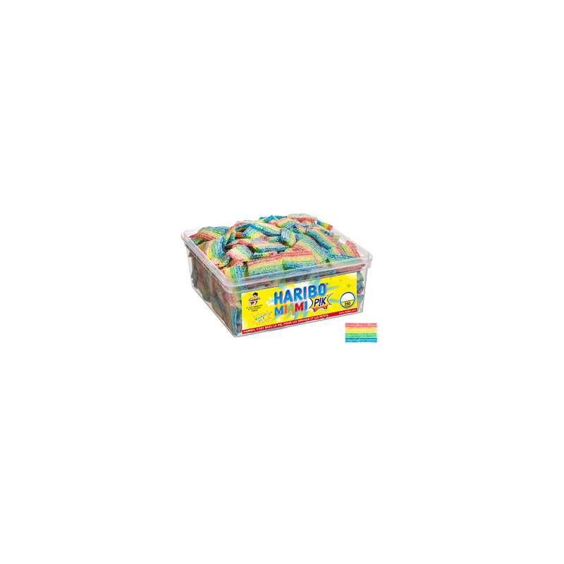 250 Bonbons Haribo Miami Pik | Milleproduits.com : bonbons, chocolats, snacks en ligne à prix grossiste