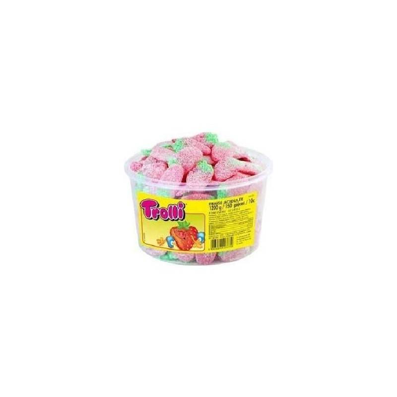 Bonbons Trolli Fraise Acidulée Bonbons Trolli Fraise Acidulée