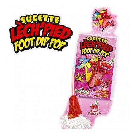 Sucettes Lèch'Pied Foot Dip Pop  | Milleproduits.com : bonbons, chocolats, snacks en ligne à prix grossiste