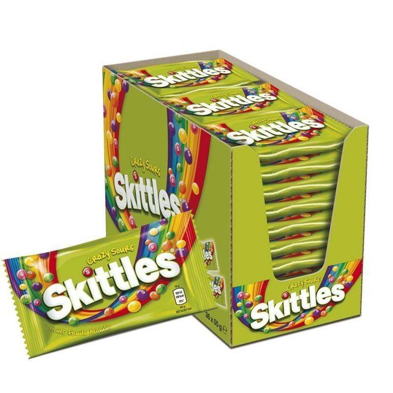 Bonbons Skittles Crazy Sours | Milleproduits.com : vos bonbons et chocolats préférés en ligne à prix grossiste !