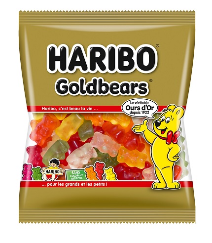 30 Sachets Bonbons Haribo Ours d'Or 120 Grammes - Sachets 90/100