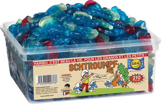 Bonbon HARIBO gélifié aux fruits SCHNULLER Boite de 1kg