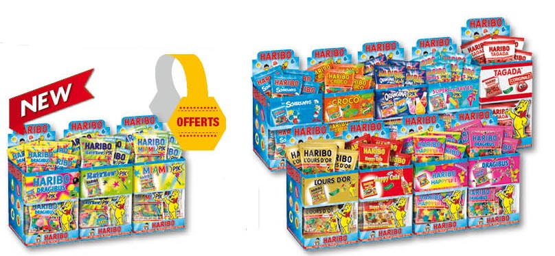 Lot de 12 Boîtes Haribo Mini Sachets - Mini sachets 40g