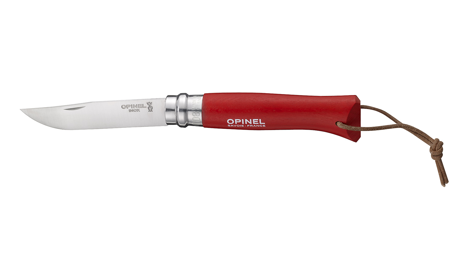 couteau-opinel-n°8-baroudeur-rouge-inox