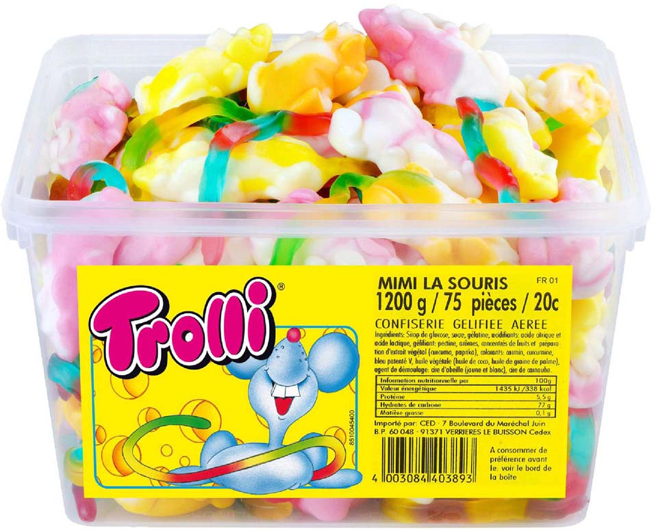 Bonbons Trolli Mimi la Souris 75 Bonbons gélifiés Mimi la Souris